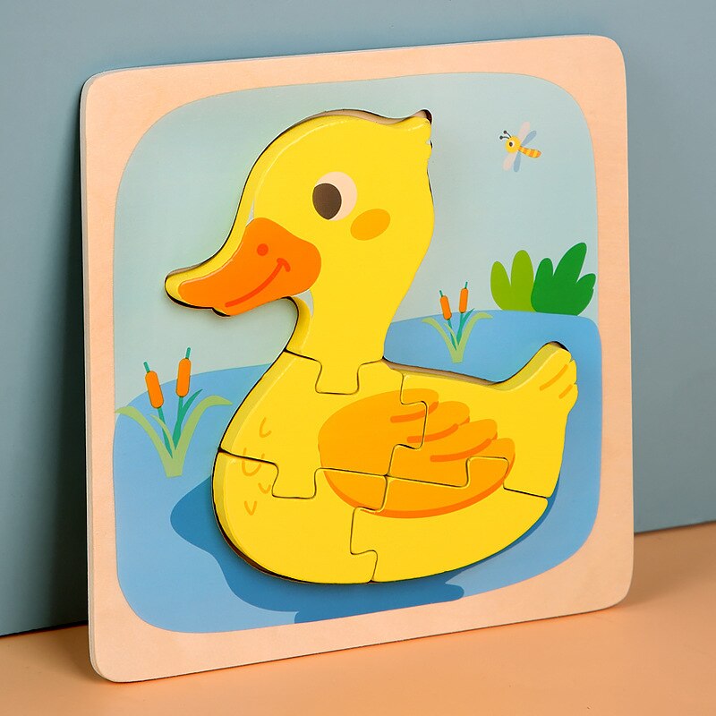 Montessori Wooden Puzzles for Toddlers Baby 1 2 3+ Years Old