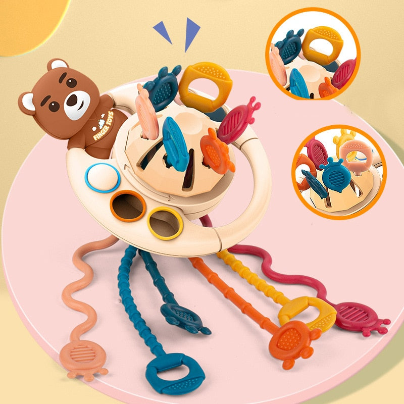 UFO Silicone Montessori Pulling Toy