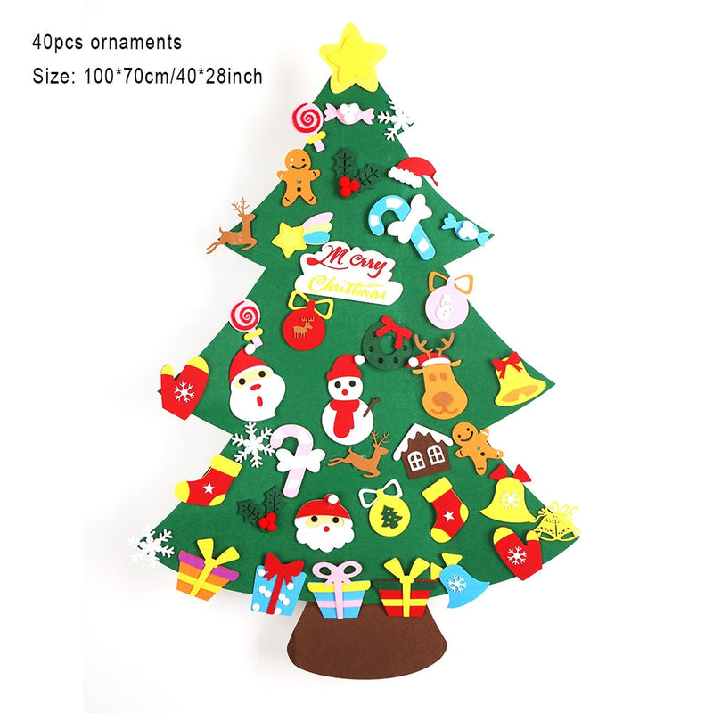 Montessori Felt Christmas Tree with 32 Pieces