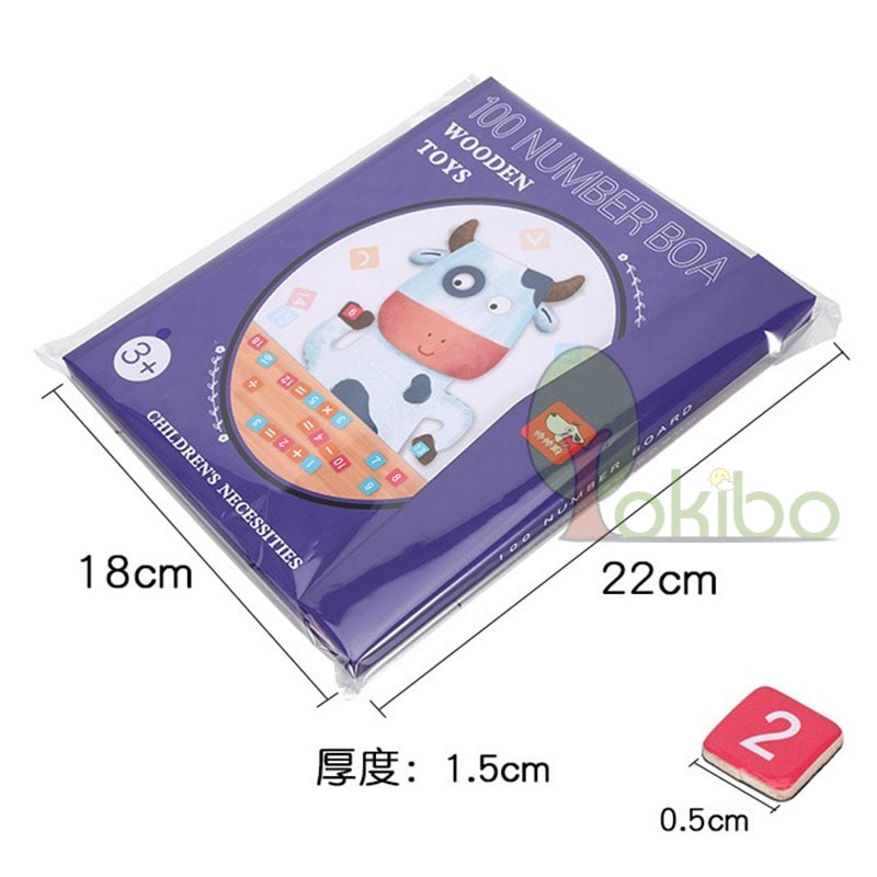 Book / Magnetic Board Montessori – Learn to Count from 1 to 100 and to Add Or Subtract