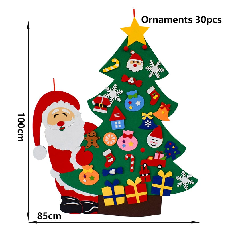 Montessori Felt Christmas Tree with 32 Pieces