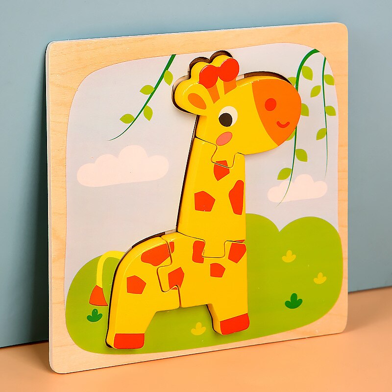 Montessori Wooden Puzzles for Toddlers Baby 1 2 3+ Years Old