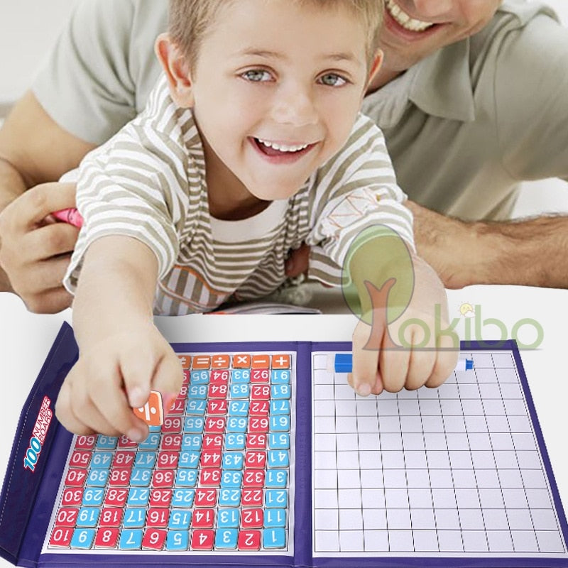 Book / Magnetic Board Montessori – Learn to Count from 1 to 100 and to Add Or Subtract