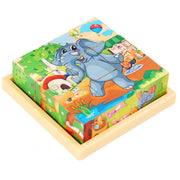 Montessori 9 Pieces Six-sided 3D Cubes Jigsaw Puzzles (3-6 Years Old)