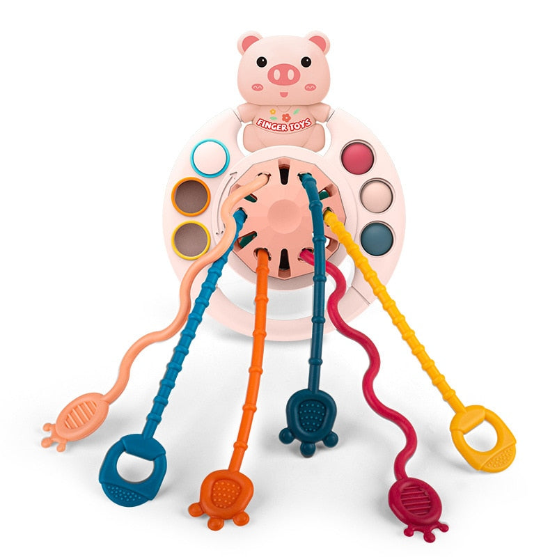 UFO Silicone Montessori Pulling Toy