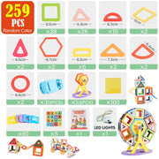 Montessori Magnetic Construction Kit with up to 377 Pieces