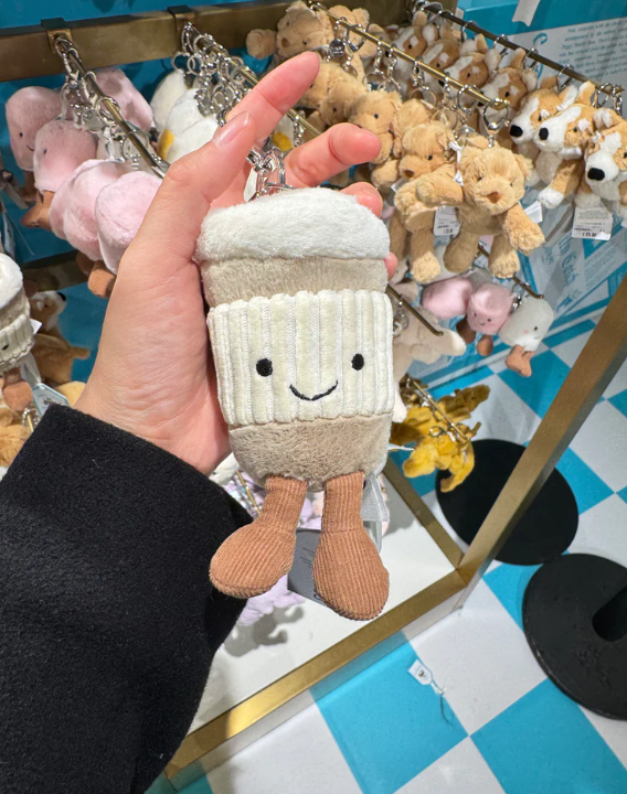 Coffee To Go Plush Keychain Bag Charm Cute Amuseables Toy Gift