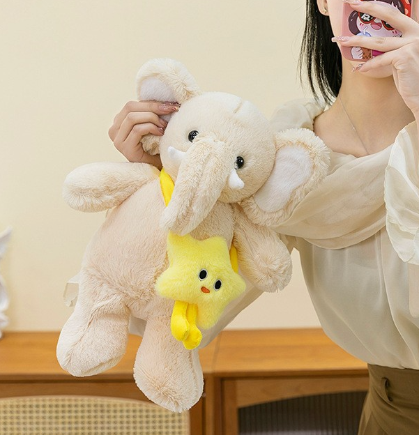 Elephant Stuffed Animal Plush Toy 65cm – Soft PP Cotton Doll for Kids