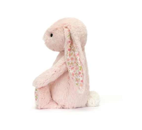 Plush Bunny with Cherry Blossom Ears – Soft Cuddly Toy, Small, Medium, or Large