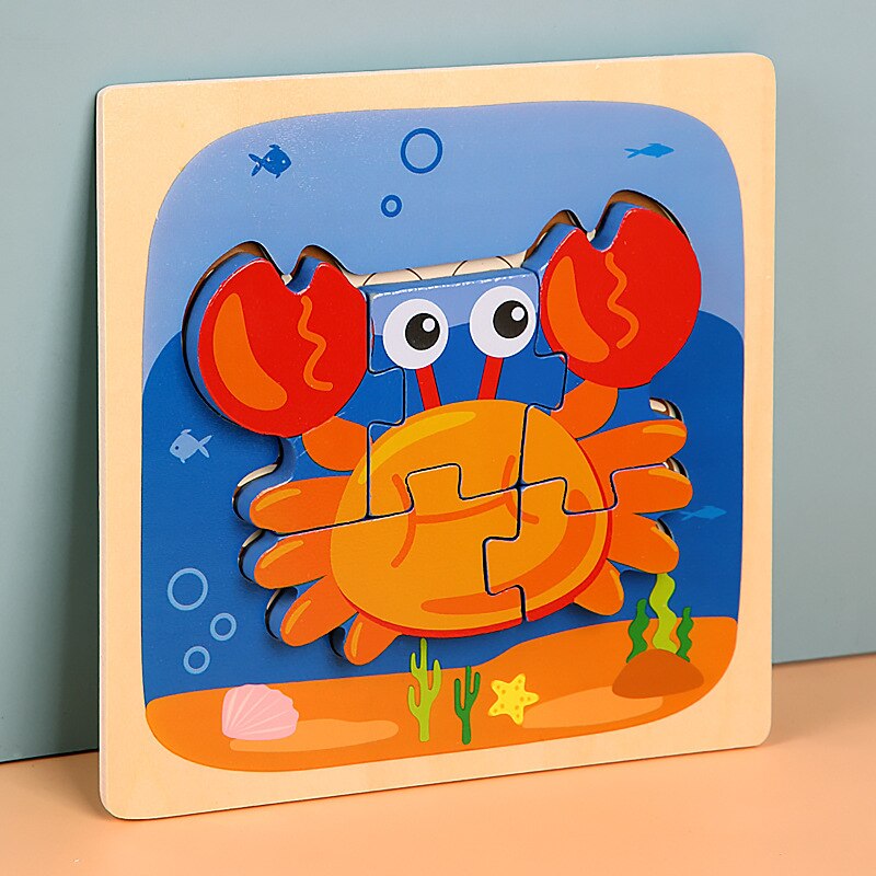 Montessori Wooden Puzzles for Toddlers Baby 1 2 3+ Years Old