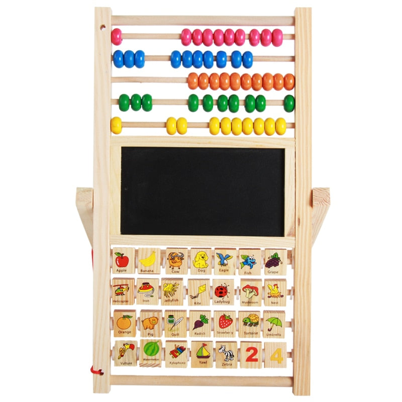Montessori Multifunction Wooden Abacus Learning Stand