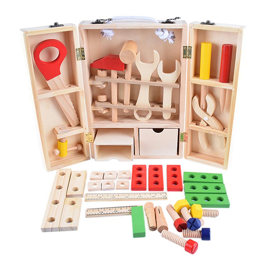 Montessori Wooden Toolbox Pretend Play Set