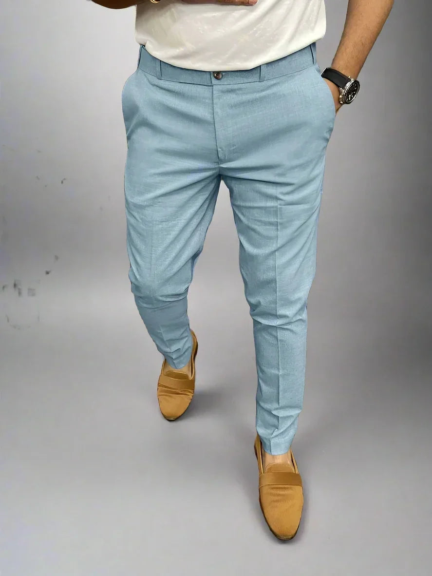 Legato Men's Tailored Pants – Stretch Smart Casual Trousers