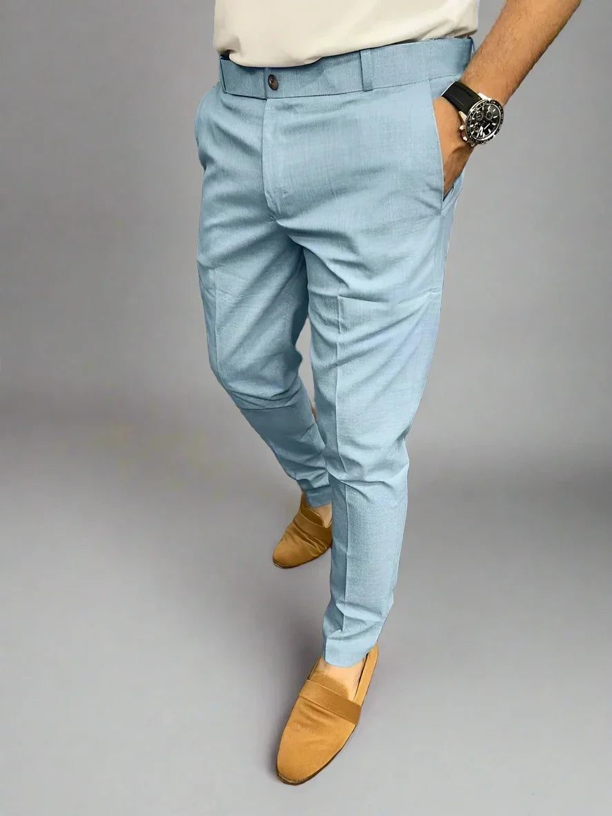 Legato Men's Tailored Pants – Stretch Smart Casual Trousers