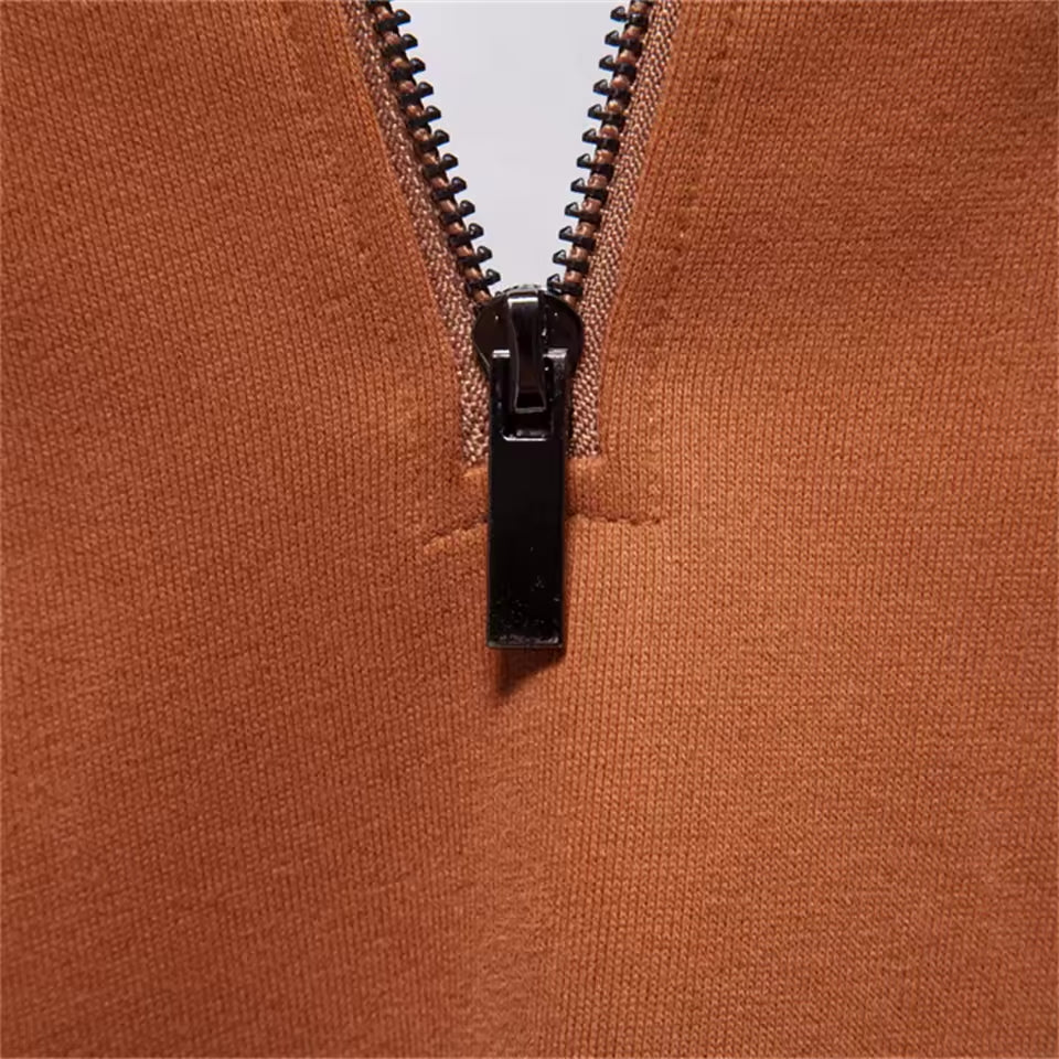 Tricolore Men's Quarter-Zip Pullover – Smart Casual Sweater
