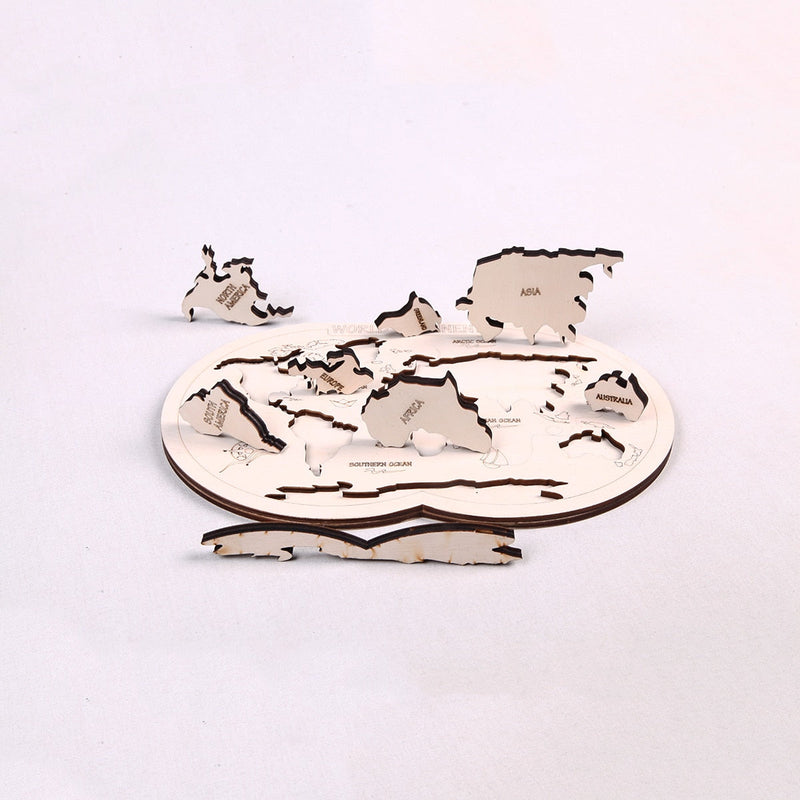 Wooden World Continent Puzzle