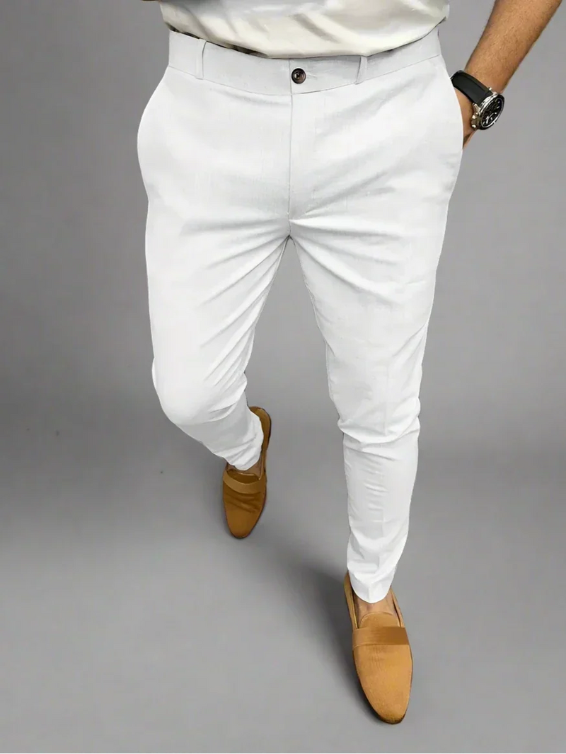 Legato Men's Tailored Pants – Stretch Smart Casual Trousers