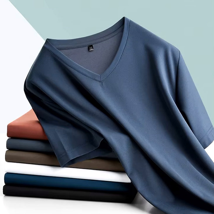 Verso Men's V-Neck T-Shirt – Slim Fit Short Sleeve