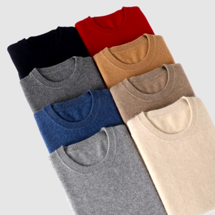 Cirano Men's Merino Crew Neck Sweater – Lightweight Knit