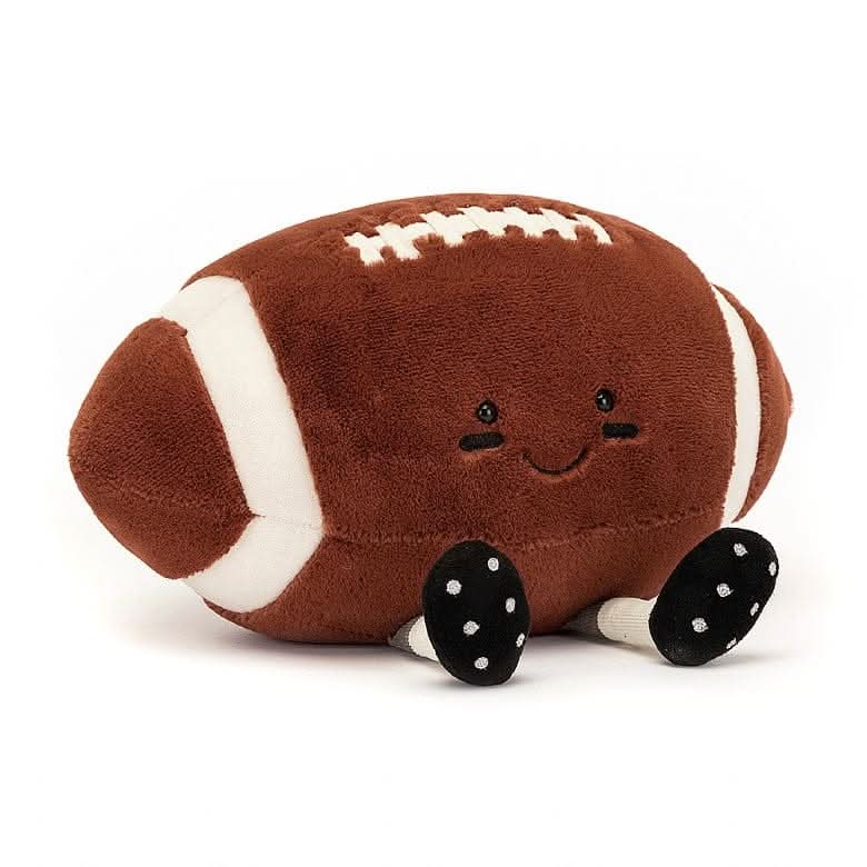 Plush Football Toy – Soft Stuffed Sports Ball, 7 x 11 in