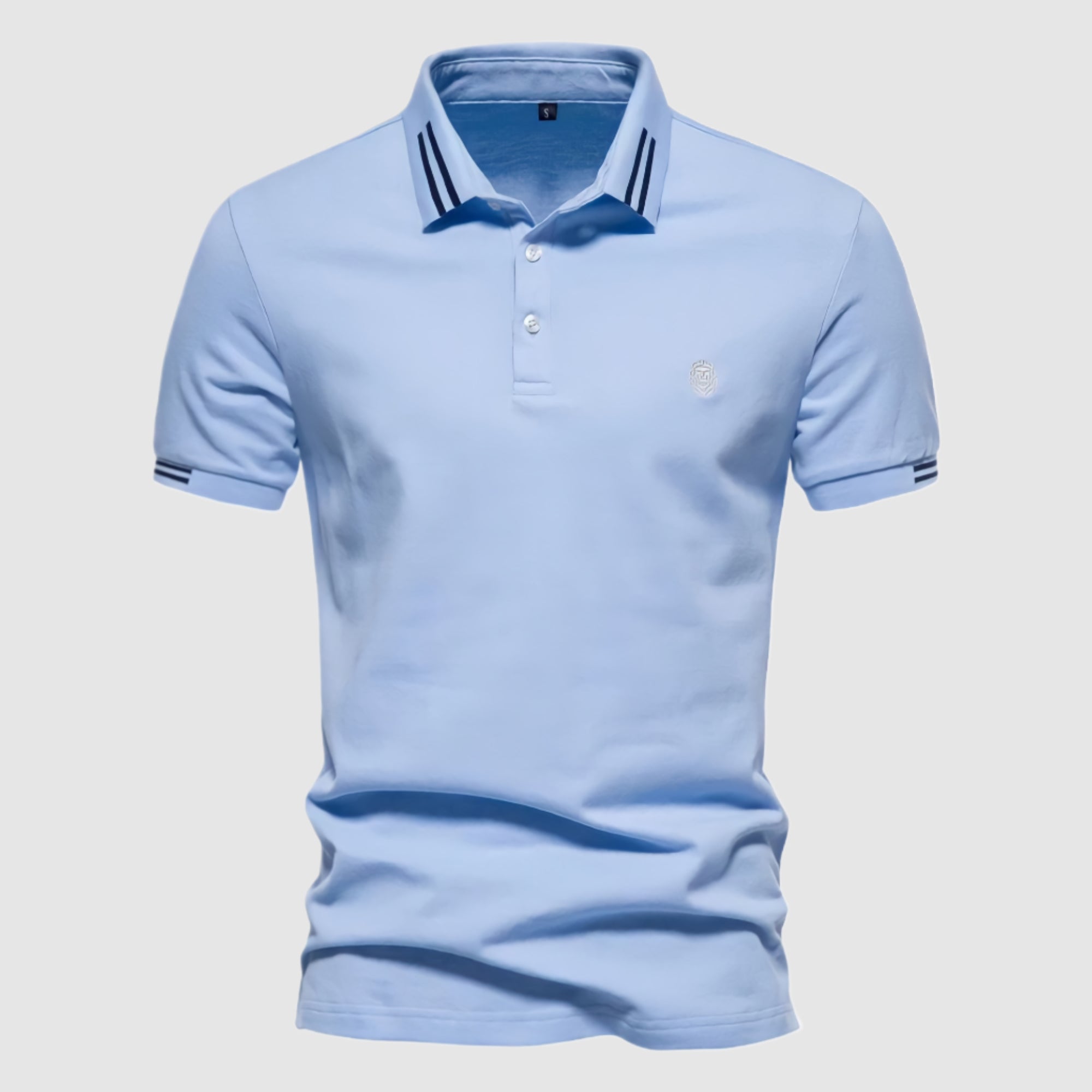 Leoncello Men's Cotton Polo Shirt – Short Sleeve Muscle Fit