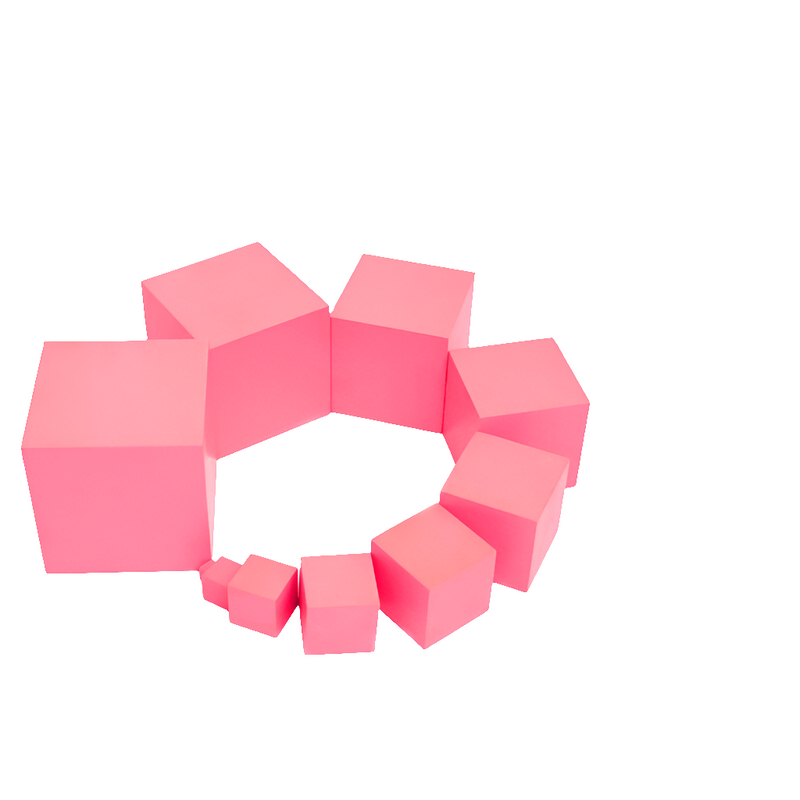 Montessori Pink Tower with Cards