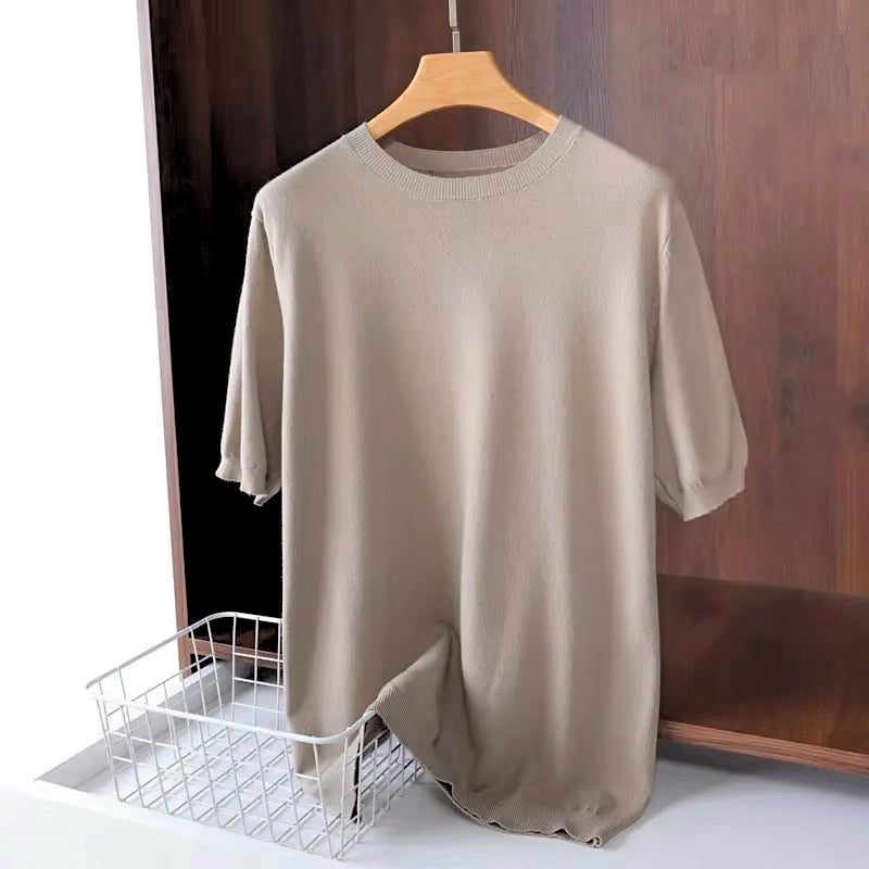 Amalfi Men's Merino Wool T-Shirt – Lightweight Short Sleeve