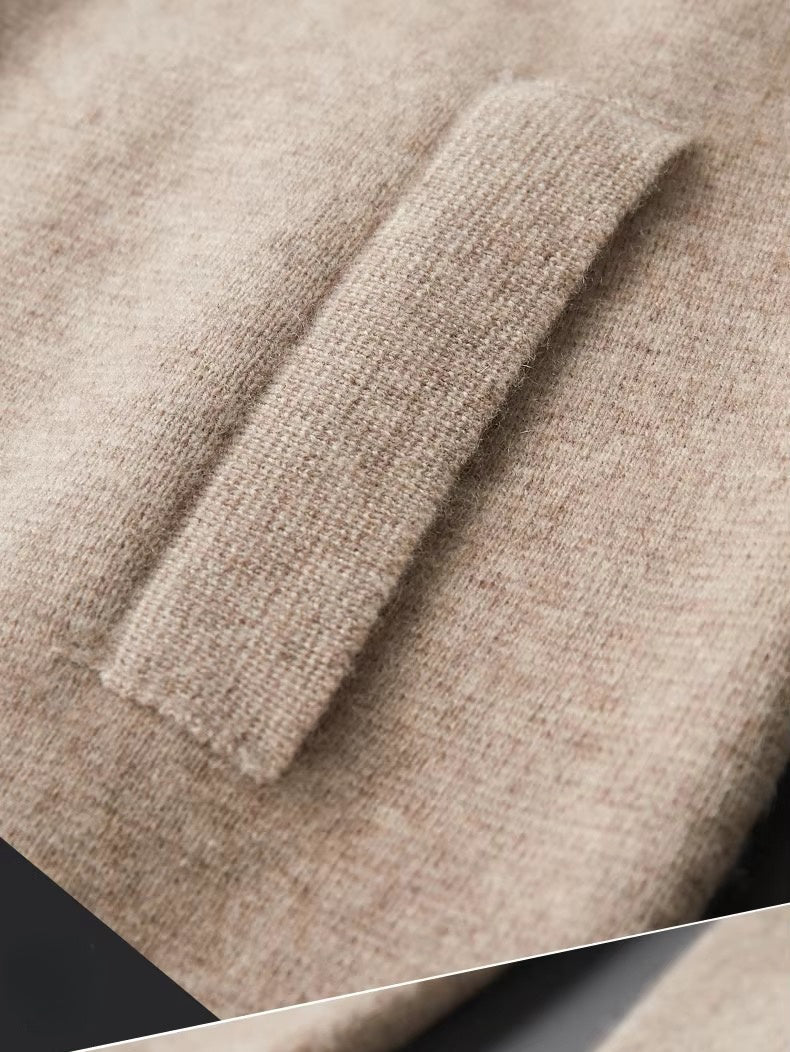 Salto Men's Merino Zip-Up Sweater – Smart Casual Knit