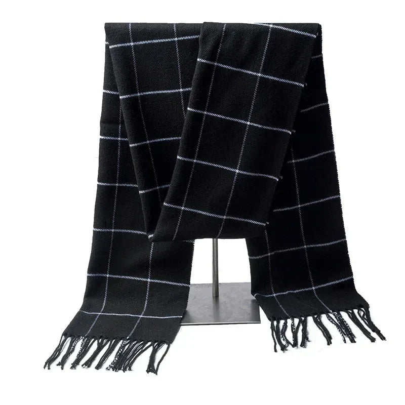 Velo Di Venezia Men's Winter Scarf – Soft Warm Tassel Wrap