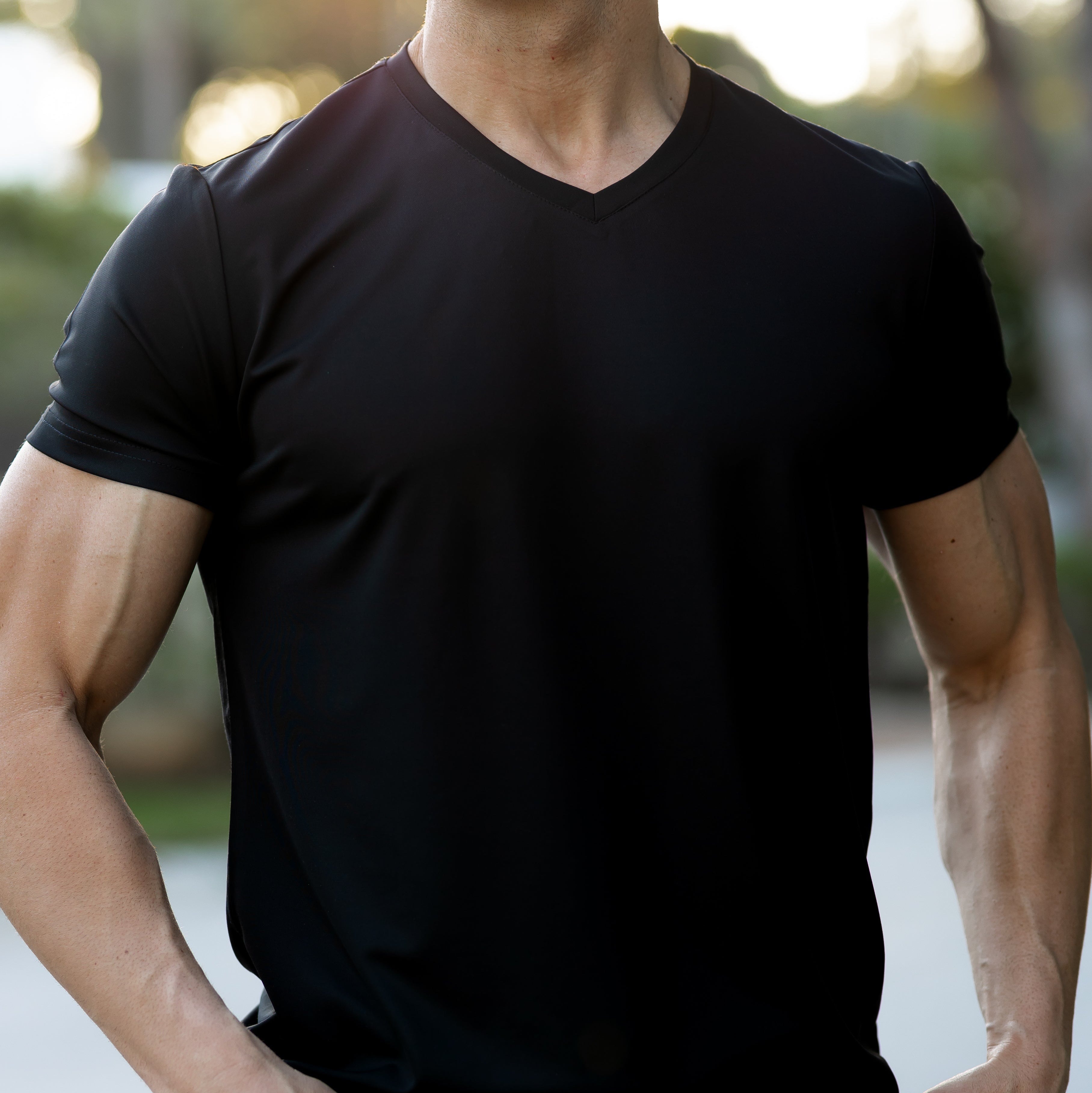 Verso Men's V-Neck T-Shirt – Slim Fit Short Sleeve