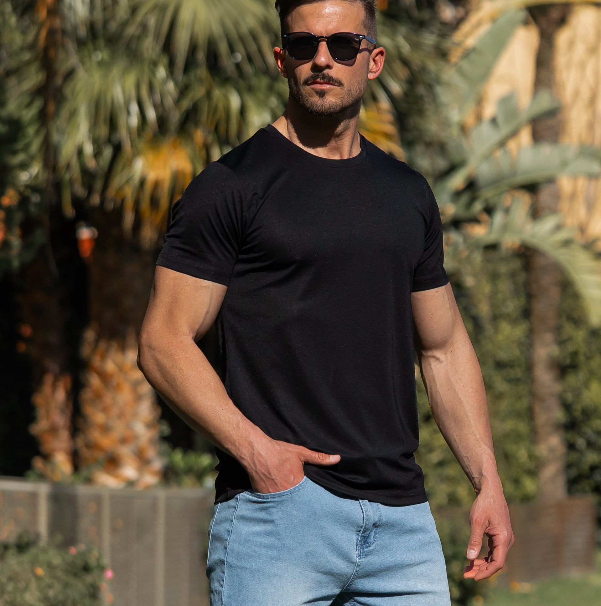 Verso Men's Crew Neck T-Shirt – Slim Fit Short Sleeve