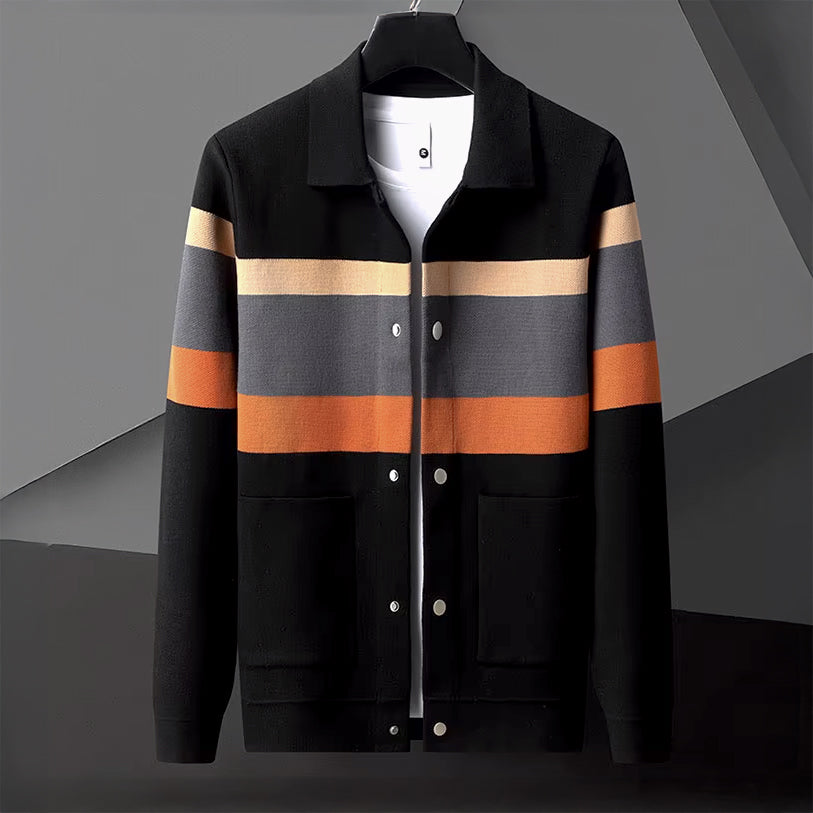 Levante Men's Button-Up Knit Jacket – Smart Casual Cardigan