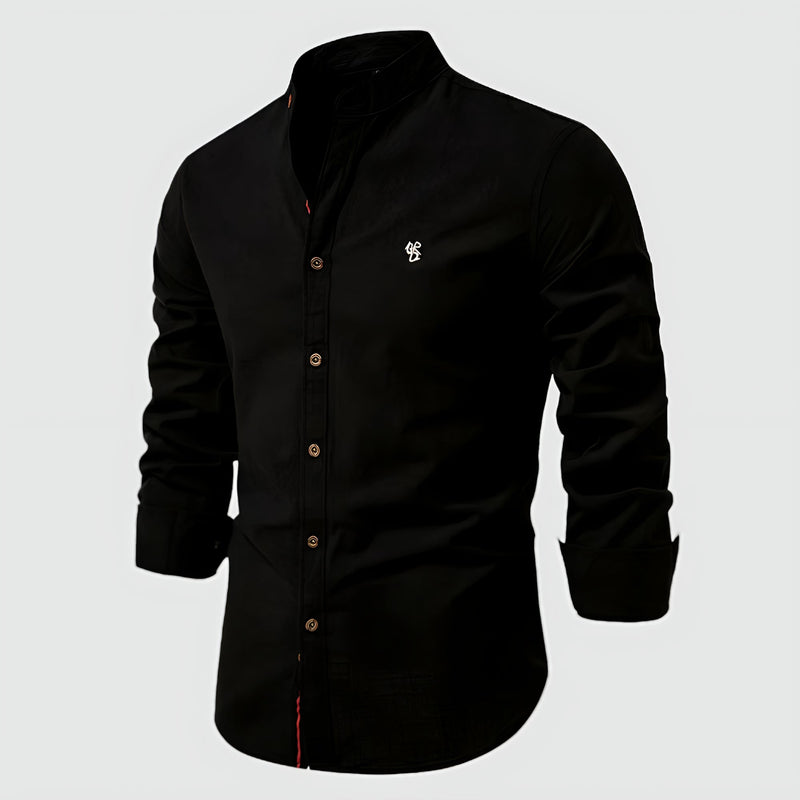 Virtuoso Men's Linen Shirt – Classic Long Sleeve Fit