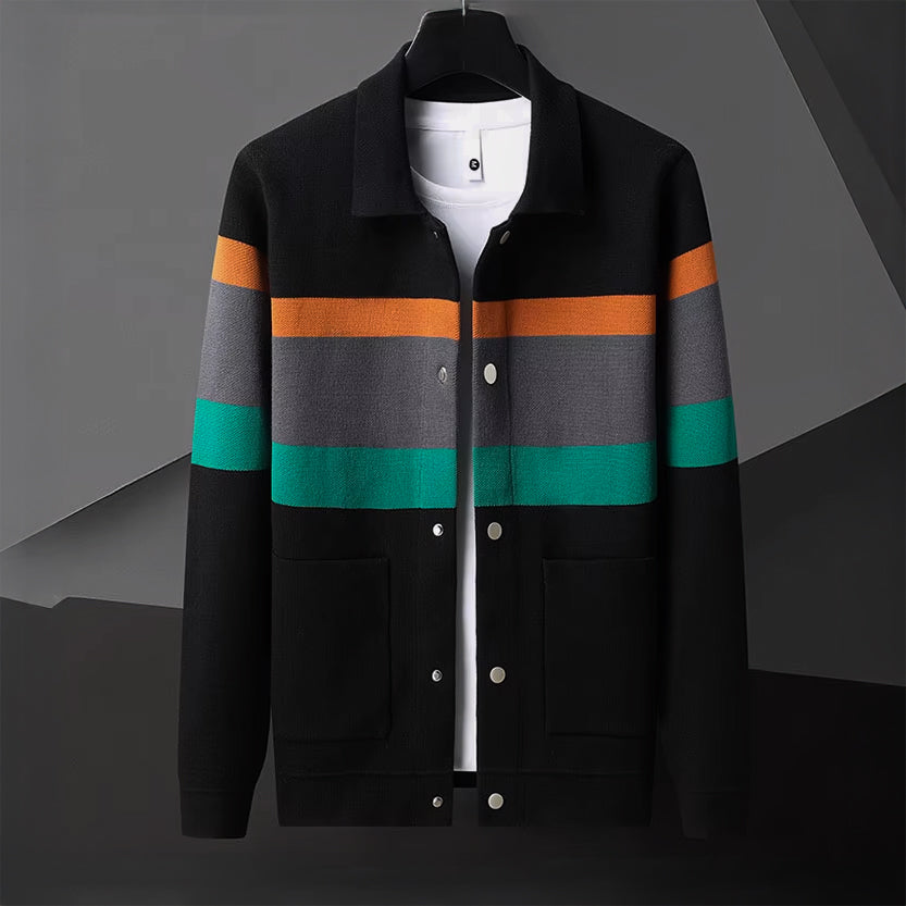 Levante Men's Button-Up Knit Jacket – Smart Casual Cardigan
