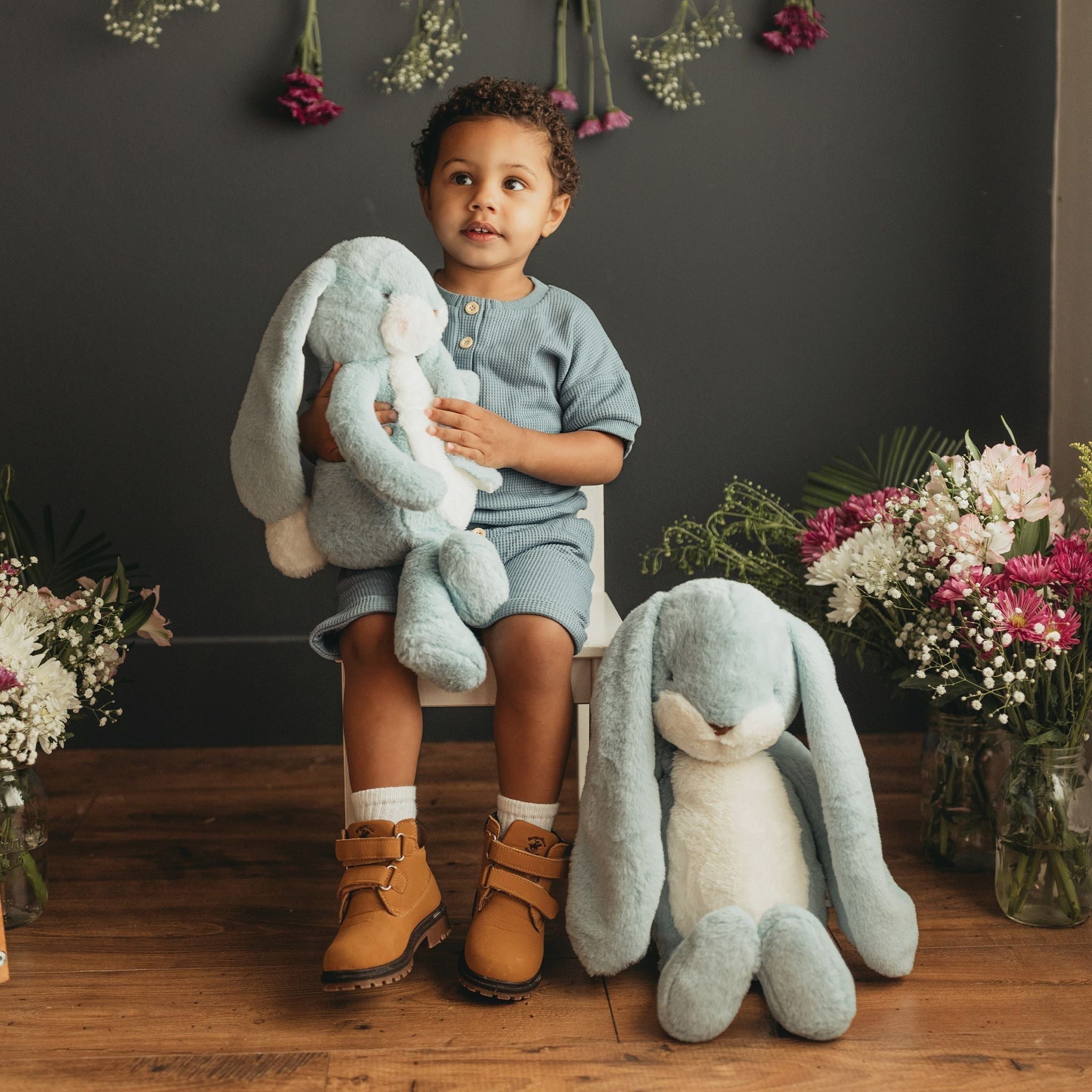 Big 20" Floppy Nibble Bunny- Maui Blue