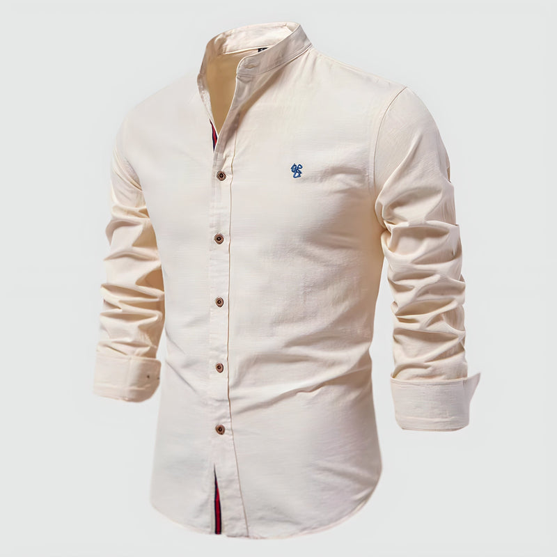 Virtuoso Men's Linen Shirt – Classic Long Sleeve Fit