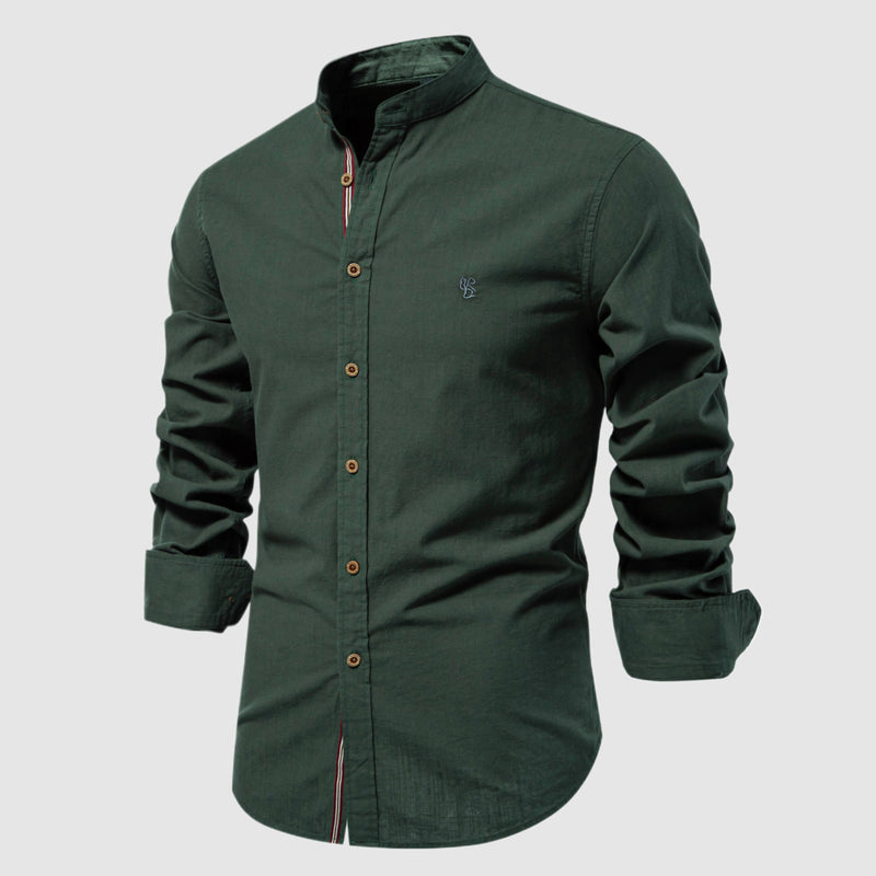 Virtuoso Men's Linen Shirt – Classic Long Sleeve Fit