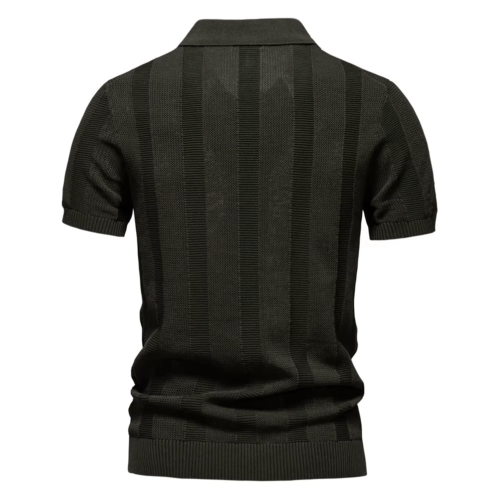 Verona Forte Men's Mesh Polo Shirt – Breathable Slim Fit