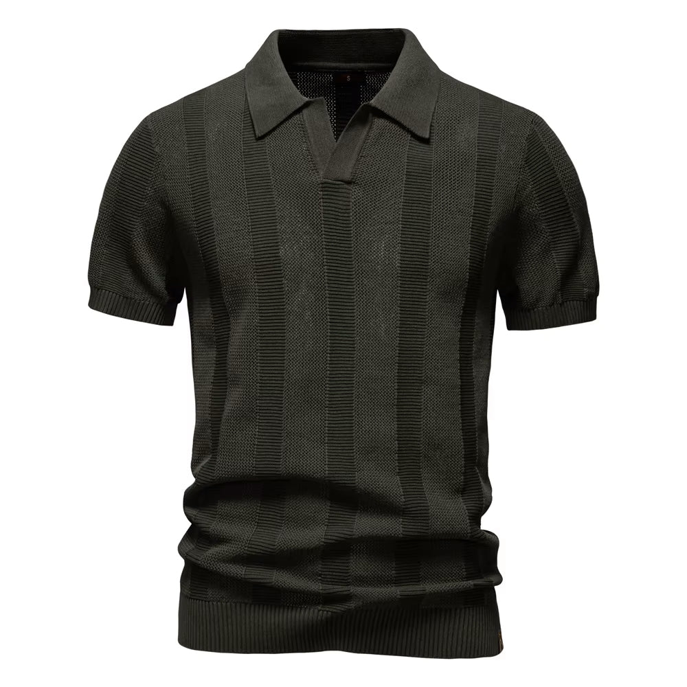 Verona Forte Men's Mesh Polo Shirt – Breathable Slim Fit