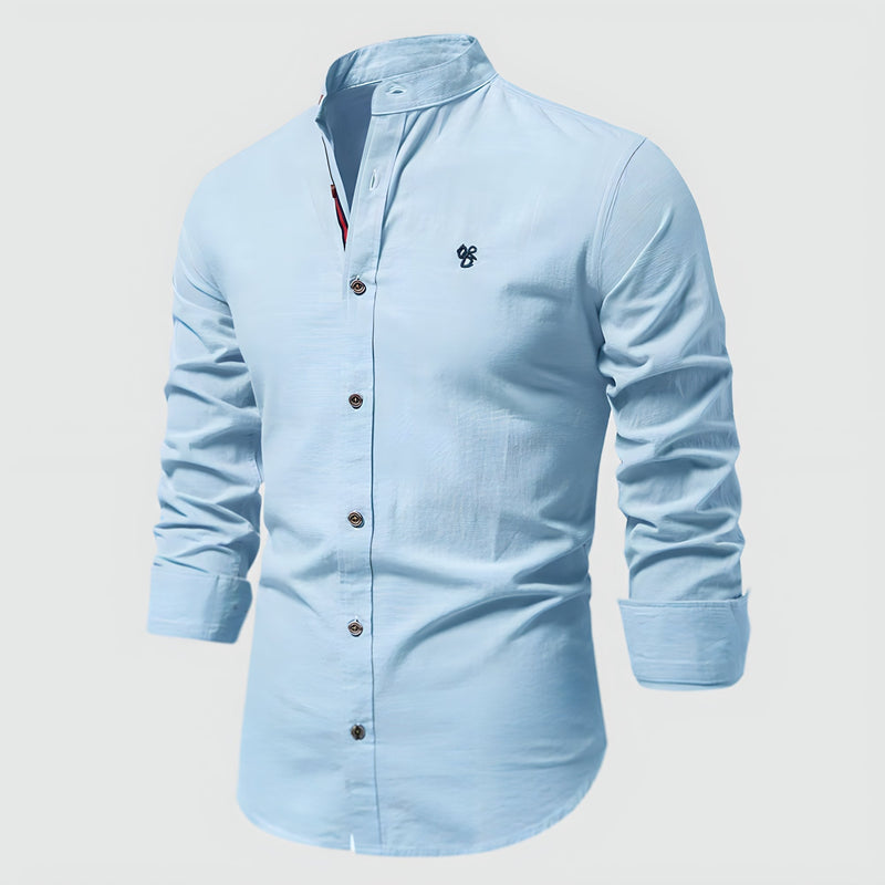 Virtuoso Men's Linen Shirt – Classic Long Sleeve Fit