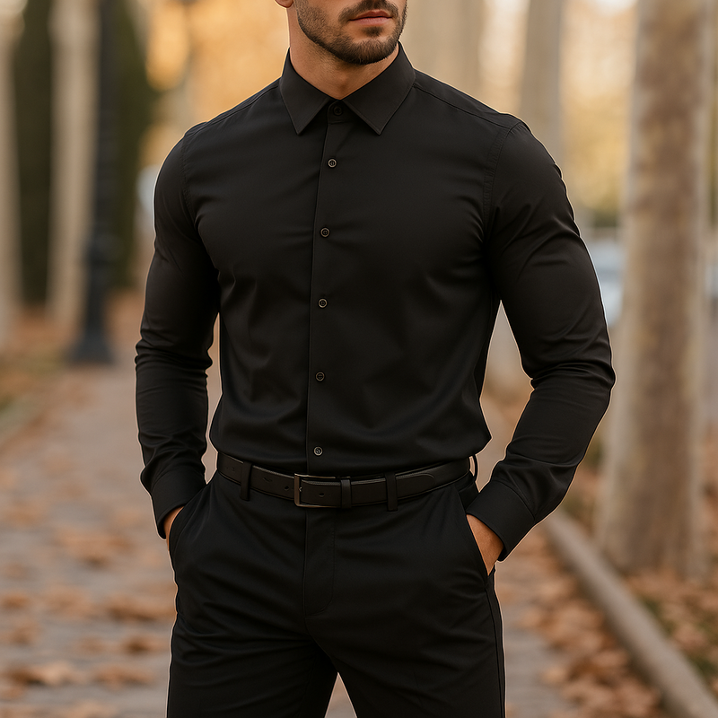 La Finezza Men's Dress Shirt – Wrinkle-Free Slim Stretch Fit