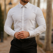 La Finezza Men's Dress Shirt – Wrinkle-Free Slim Stretch Fit