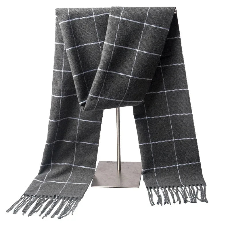 Velo Di Venezia Men's Winter Scarf – Soft Warm Tassel Wrap