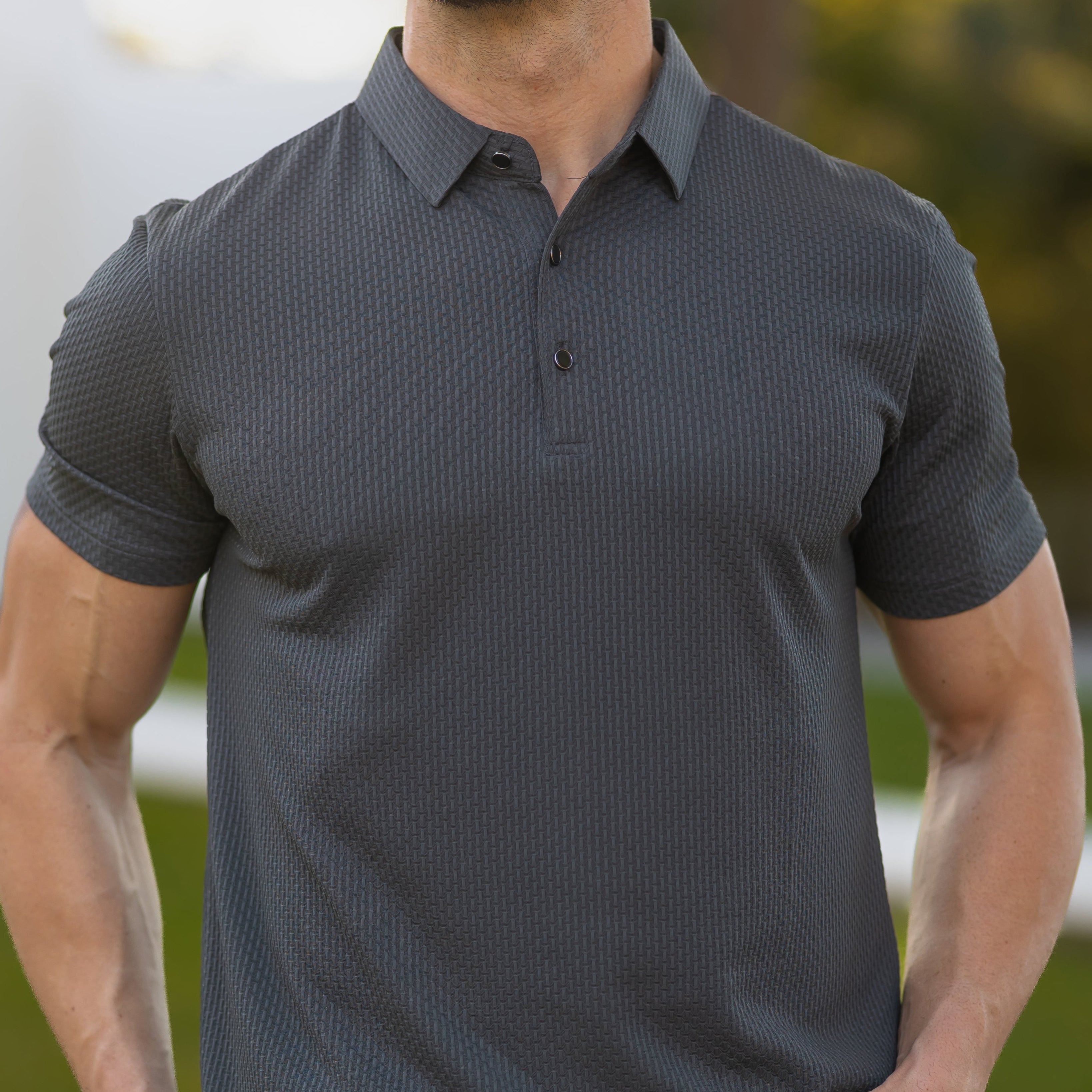 Soffice Minimale Men's Polo Shirt – Slim Fit Short Sleeve