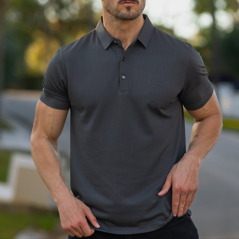 Soffice Minimale Men's Polo Shirt – Slim Fit Short Sleeve