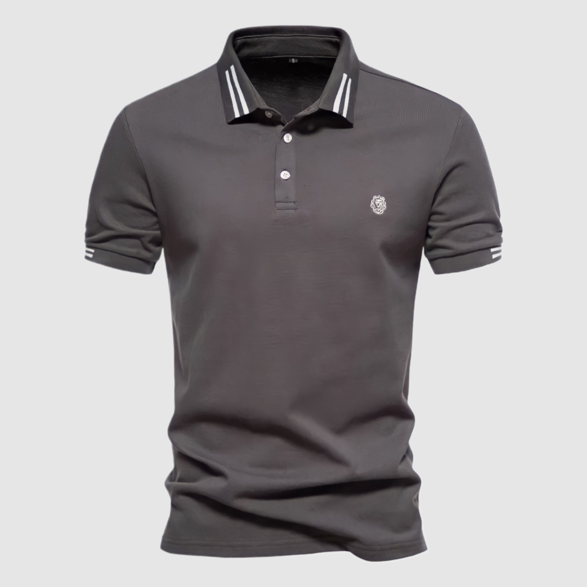 Leoncello Men's Cotton Polo Shirt – Short Sleeve Muscle Fit