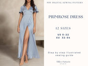 Satin Dress Pattern|Prom Dress Pattern| Formal dress pattern| Maxi slit dress pattern| Bridesmaid dress pattern| Wedding dress| US 0-22