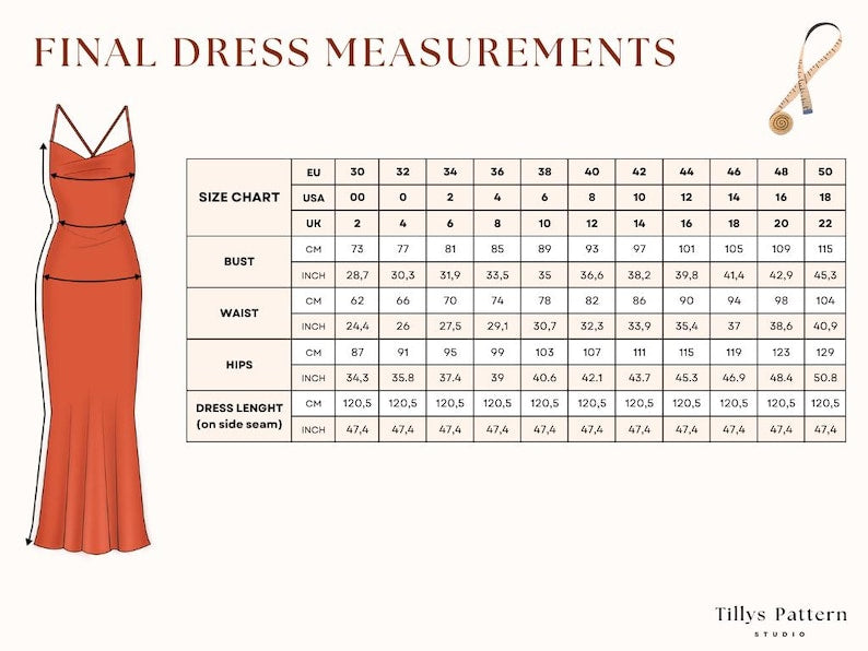 Cowl Neck Dress Sewing Pattern| Backless slip dress pattern| Back Tie Dress| Prom dress pattern| Wedding dress pattern| US 00-18