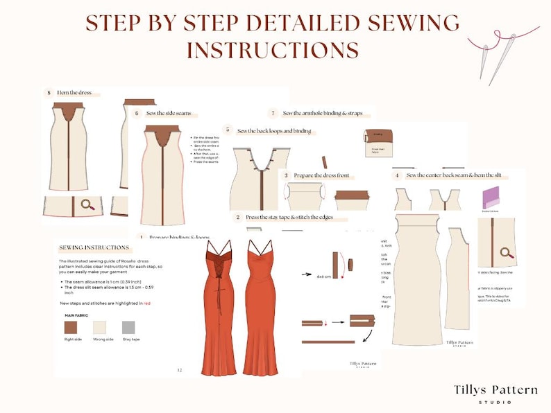 Cowl Neck Dress Sewing Pattern| Backless slip dress pattern| Back Tie Dress| Prom dress pattern| Wedding dress pattern| US 00-18