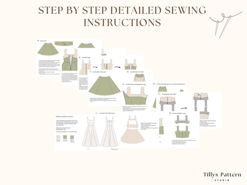 Square Neck Dress Sewing Pattern| Midi Dress Pattern| Wedding Dress| Open Back Dress Pattern|Plus Size Sewing Pattern| US 00-22